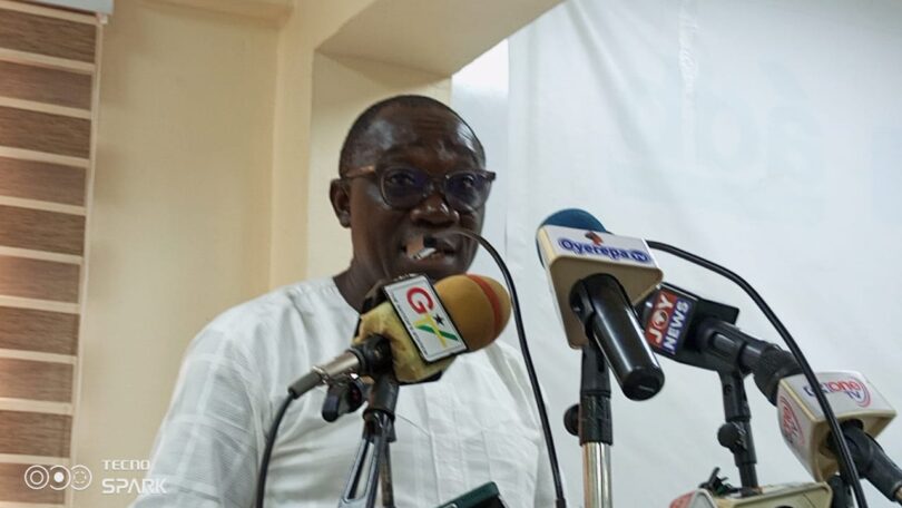SVCAG representative addressing journalists